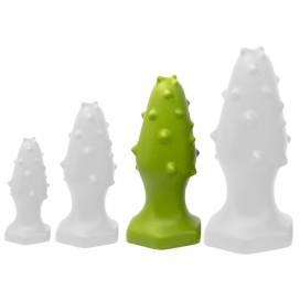 Silicone plug Monster Spike L 14 x 5.5cm Green