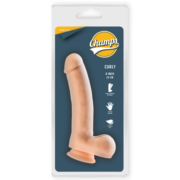 Realistic Dildo Curly Champs 16 x 4cm