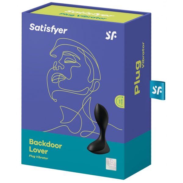 Vibrerende Plug Backdoor Lover Satisfyer 8 x 3cm Zwart