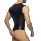 Thong Body FRONT ZIP RUB Black