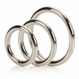 Calexotics Set di 3 anelli d'argento in metallo da 32 a 50 mm