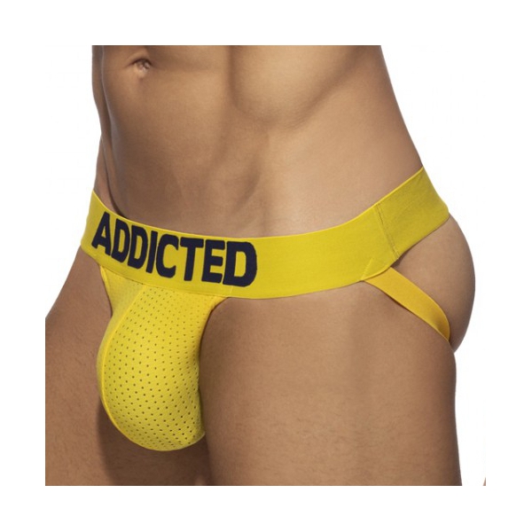 Jockstrap PUSH UP MESH Yellow