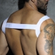 White elastic harness