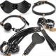 7 Piece Black Caiman BDSM Kit