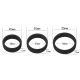 Pack of 3 black SiliRing silicone cock rings