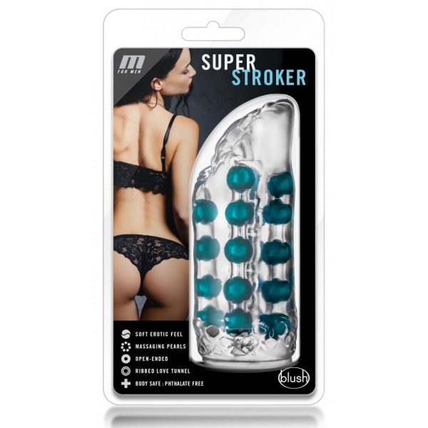 Super Stroker Soft Masturbator Clear-Blue