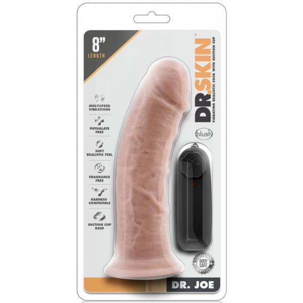 Dr Joe Dr Skin vibrerende dildo 19 x 4.7cm