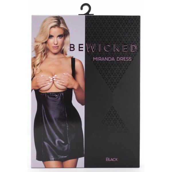 Vestido wetlook Miranda topless - Negro