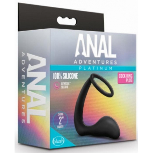 Anaal Avontuur Ring Plus Cockring en Plug 8 x 3cm