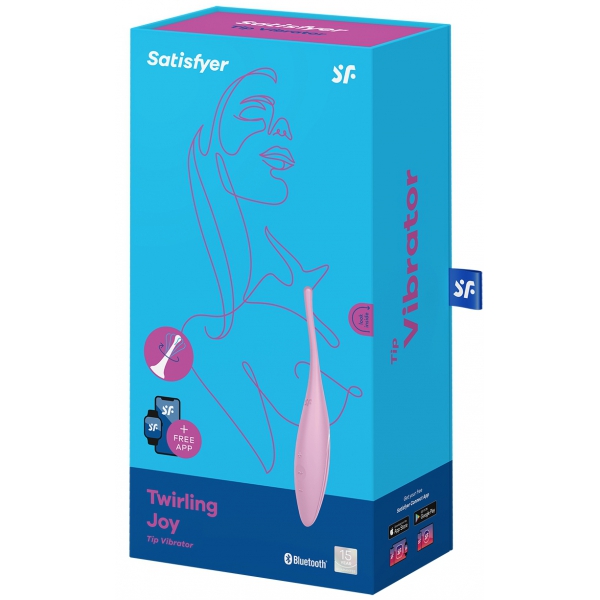 Estimulador Twirling Joy Satisfyer 17cm Pink Connected Stimulator