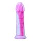 Dildo in silicone Meryl 18 x 5cm Bianco-Rosa