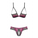 Tulia Cupless 2 Piece Set Black-Pink