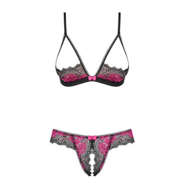 Tulia Cupless 2 Piece Set Black-Pink