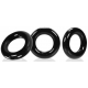 Set of 3 Willy Rings Black