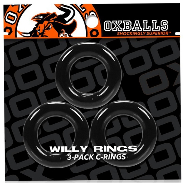 Set van 3 Willy Ringen Zwart