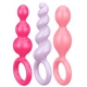 Kit 3 Silicone Booty Call Satisfyer 9.5 x 2.5cm Roses