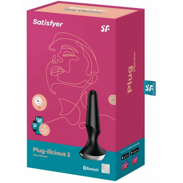 Ilicioso 2 Plug Anal Vibratório Satisfatório 10 x 3cm Preto