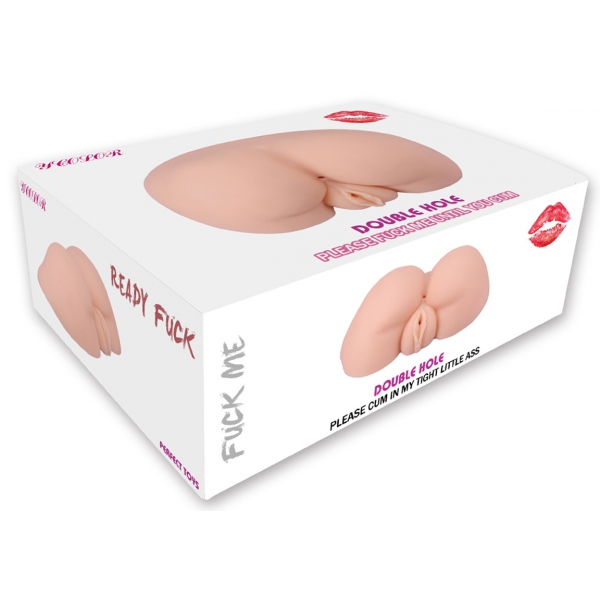 Realistischer Masturbator Gesäß Double Holes Vulva-Anus