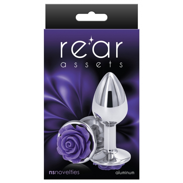 Plug Bijou Rear S 6 x 2.7cm Silver-Purple