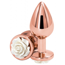 Bijou REAR M 7 x 3,4cm Enchufe Rosa-Blanco