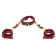 Collier D-RING + Menottes de poignets TABOOM Rouge
