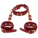 D-ring halsband met polsmanchetten Taboom Rood