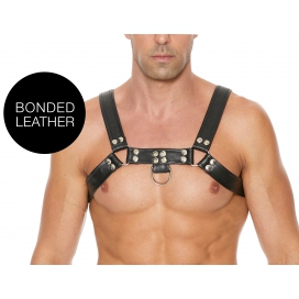 Ouch! Harness Chest Bulldog Harness Black