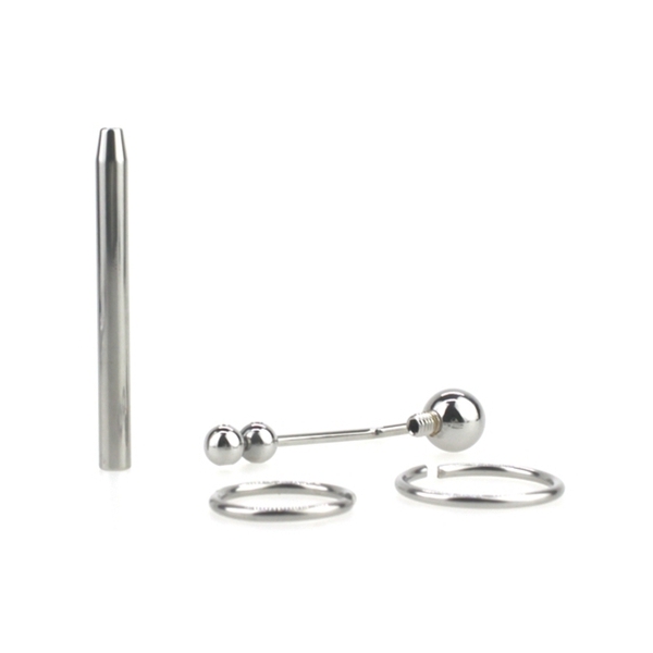 Longy 8cm pierced urethra plug - Diameter 5.5 to 8mm