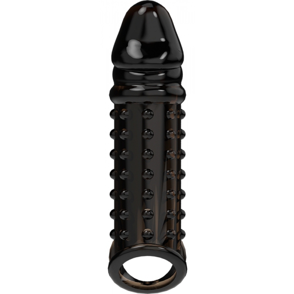 Viril XL V11 Beaded Penis Sleeve 15.5 x 4cm Black