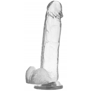 XRay Dildo trasparente XRay Cock con testicoli 17 x 4,5 cm