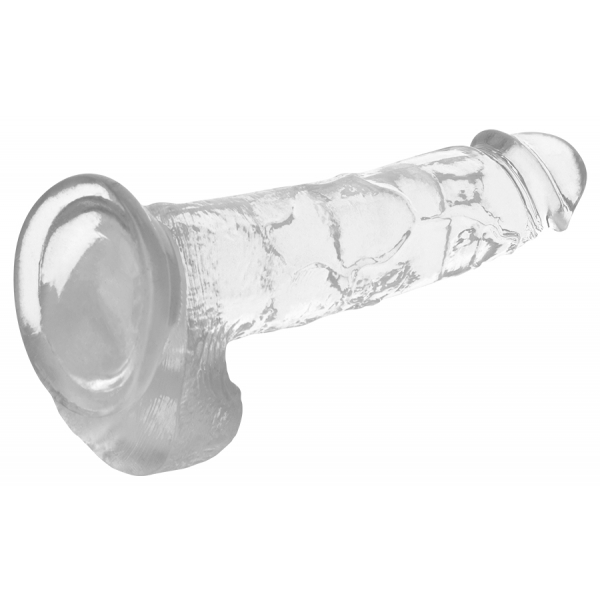 XRay Cock Dildo transparente com testículos 17 x 4,5cm