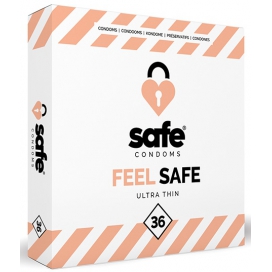 Safe Condoms FEEL SAFE preservativos finos x36