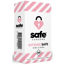 Safe Condoms Textured Condoms INTENSE SAFE x10