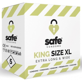 Safe Condoms Condones de látex SAFE King Size XL x5