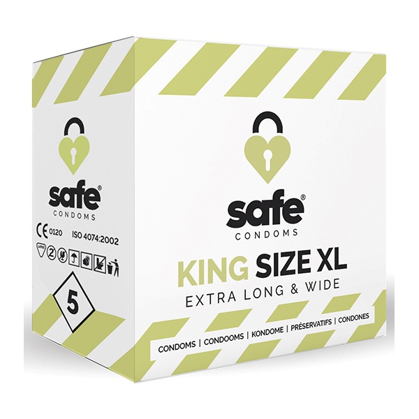 King Size XL SAFE latex condooms x5