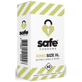 Safe Condoms Preservativos de látex King Size XL SAFE x10