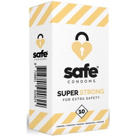 Safe Condoms SUPER STRONG Safe dickwandige Kondome x10