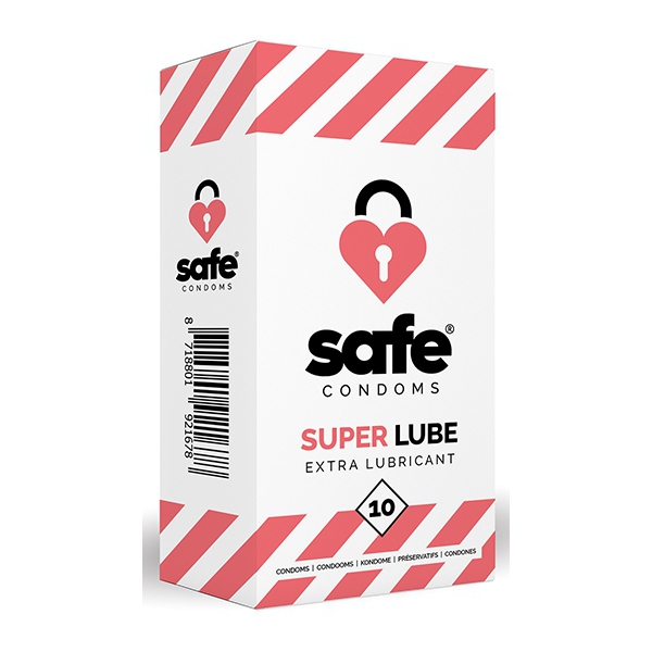 SUPER LUBE Safe gleitfähige Kondome x10