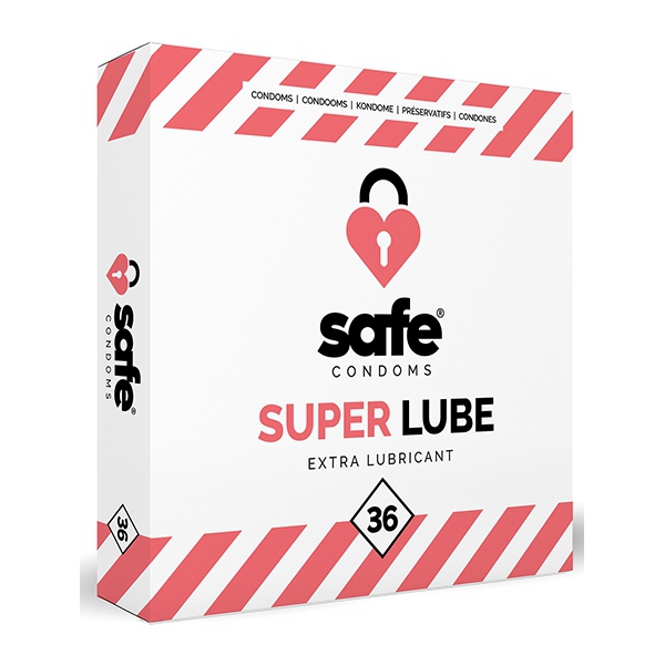SUPER LUBE Preservativos lubrificados seguros x36