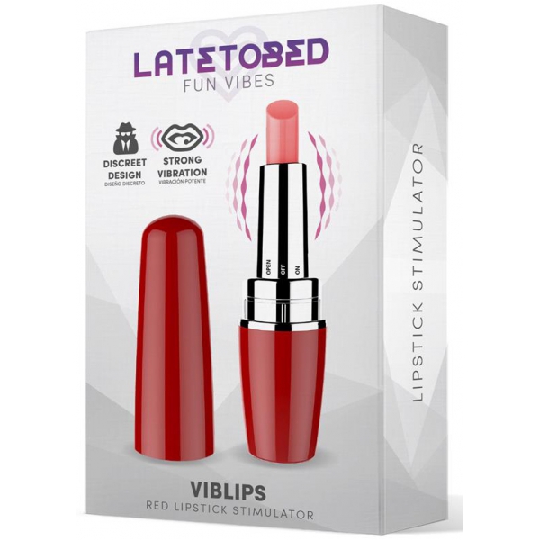 Stimolatore clitorideo Viblips 9,5 x 2,5 cm rosso