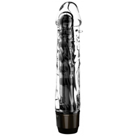 Consolador vibrador Chris 14 x 3,3cm Transparente