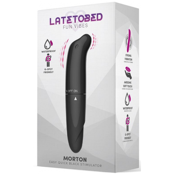 Stimulateur de clitoris Morton 13 x 2.5cm Noir
