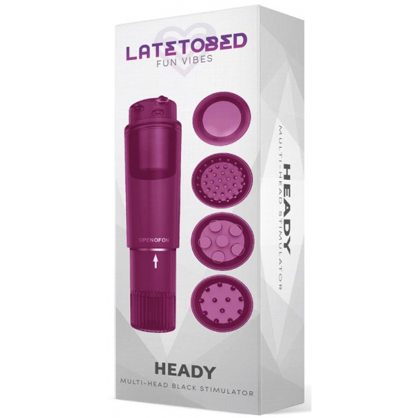 Stimolatore vibrante a 4 teste Heady Violet