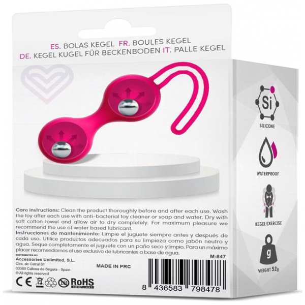 Bolas Kegel Fitty 2 Rosa 3cm - Peso 52gr