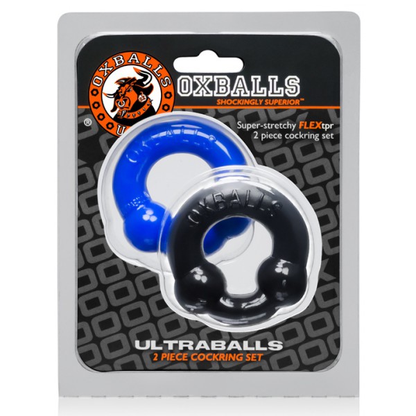 Pack Cockrings Ultraballs Oxballs Schwarz-Blau