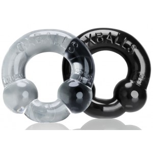 Oxballs Bolas de Boi ULTRABALLS 2 Pack Cockring Black-Clear