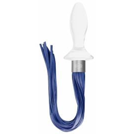 CHRYSTALINO White Tail glass plug 9 x 3.5cm