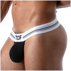 TOF Paris Thong Cover-sex STRINGLESS Black