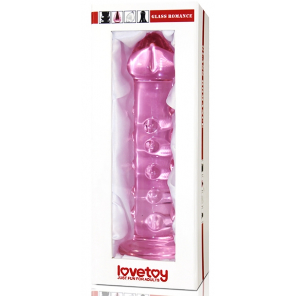 Consolador de cristal Gloria 15 x 4cm Rosa