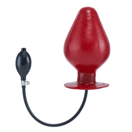 Aufblasbarer Latex-Plug Vortex XL 20.5 x 12cm Rot